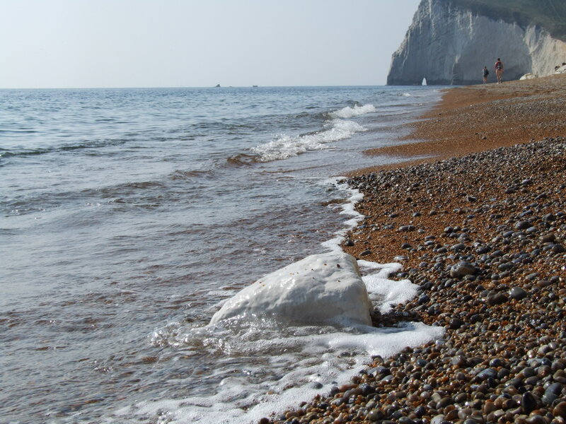 Pebble Beach with Cliffs — Blue