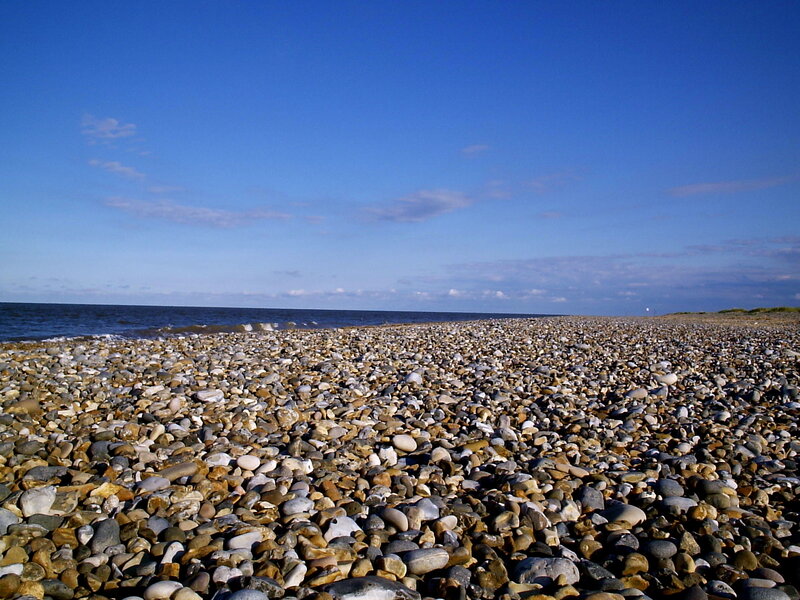 Pebble-covered Beach — Blue