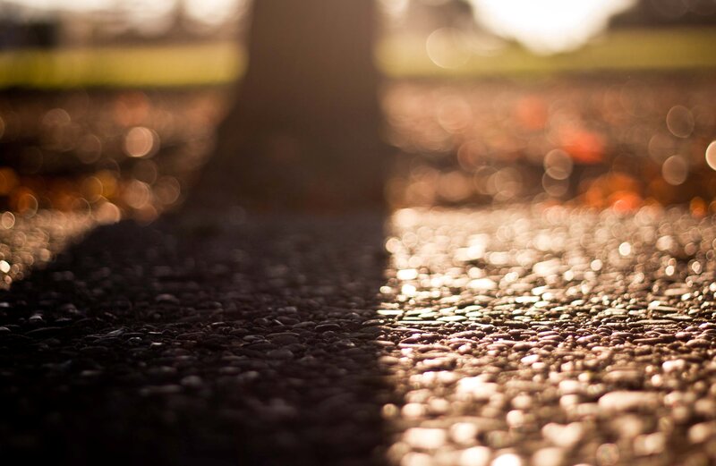 Pebble Path at Sunset