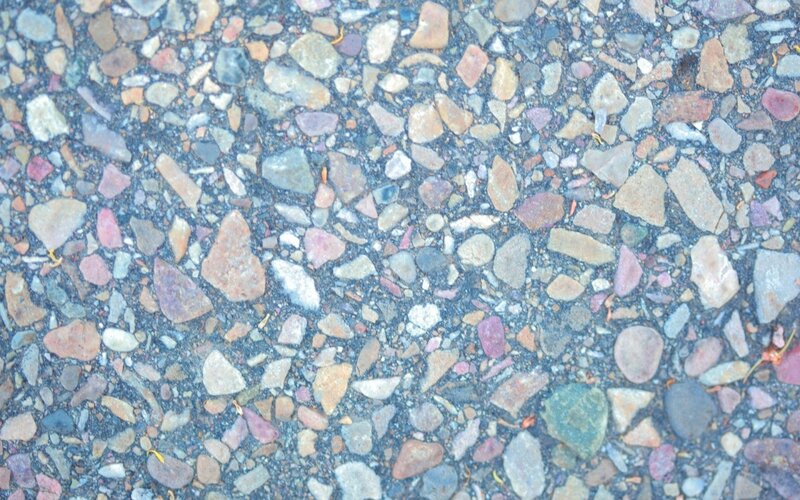 Pebbled Pavement Surface