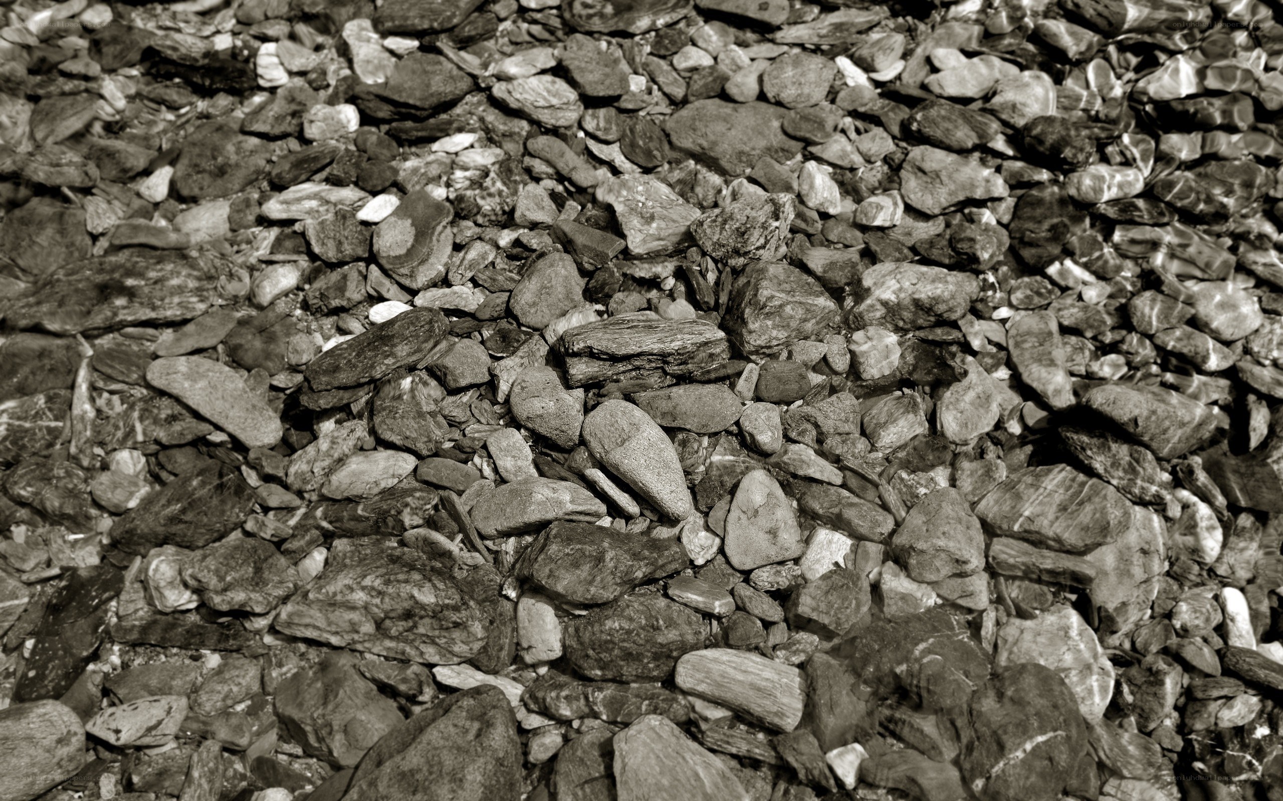 pebbles in shallow water