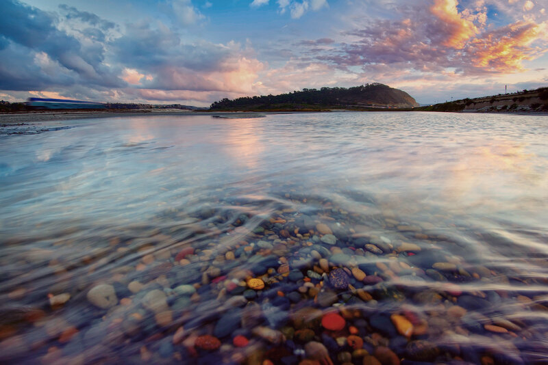 Pebbles in Shallow Water — Blue