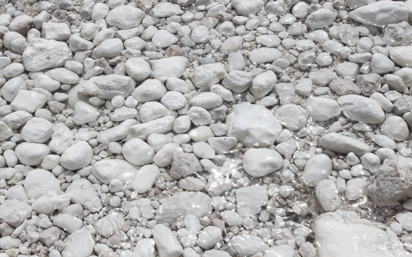 pebbles in shallow water