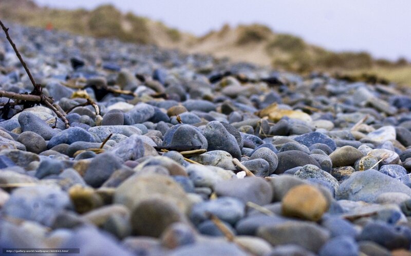 Pebbles on a Beach — Gray, Calm, Photograph, Rocks