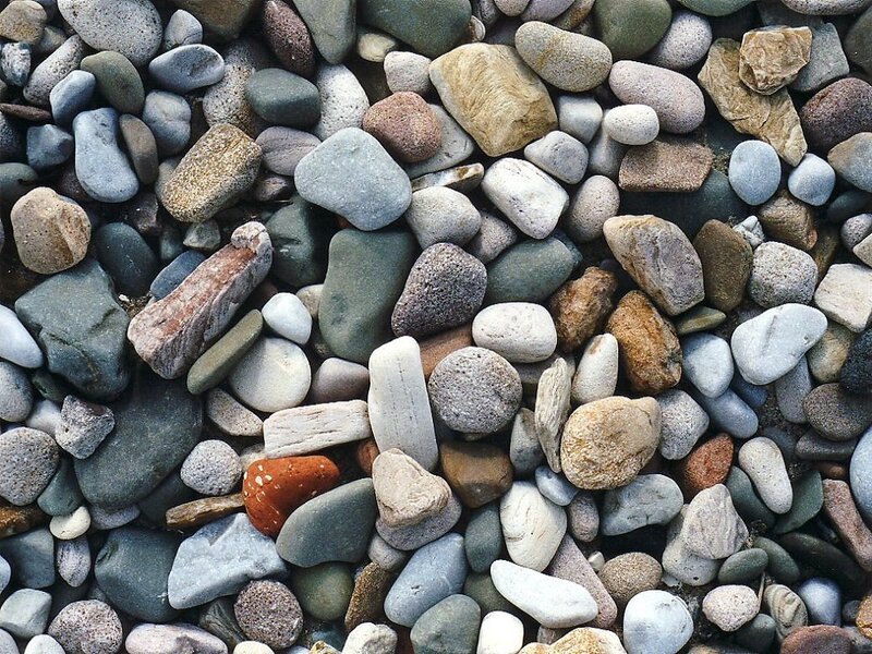 Pebbles on a Beach — Gray, Calm, Photograph