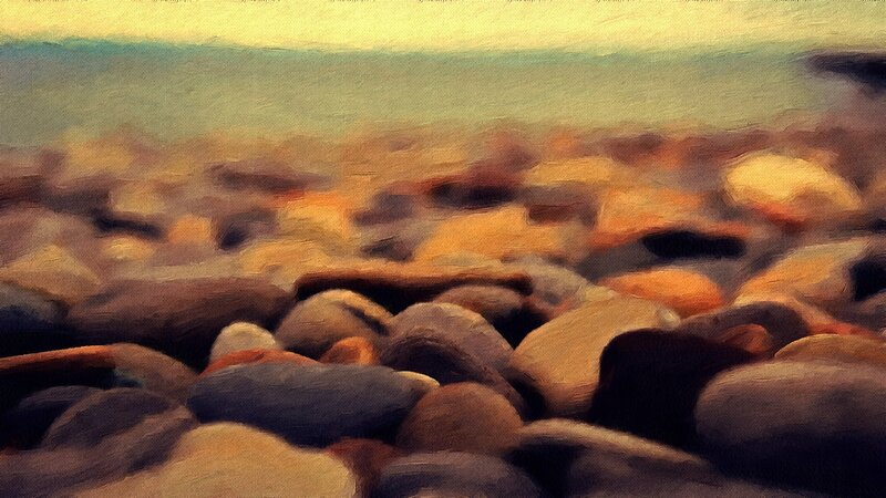 Pebbles on a Beach — Yellow
