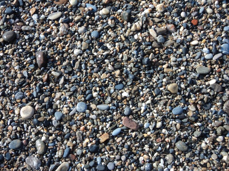 Pebbles on Beach — Gray, Calm, Afternoon, Photograph, Rocks