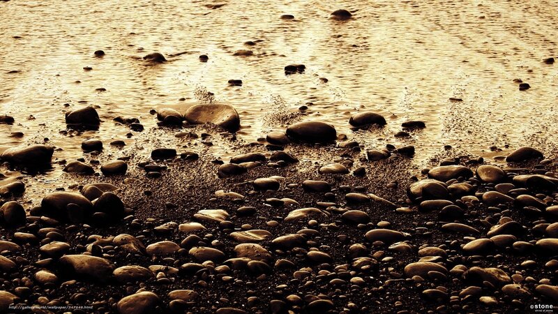 Pebbles on Wet Sand