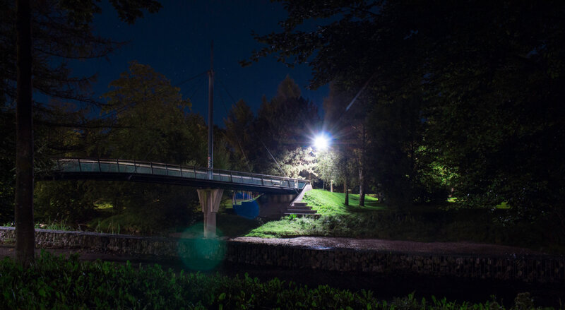 Pedestrian Bridge at Night