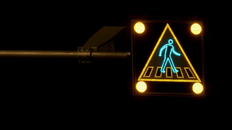 Pedestrian Crossing Signal — Black
