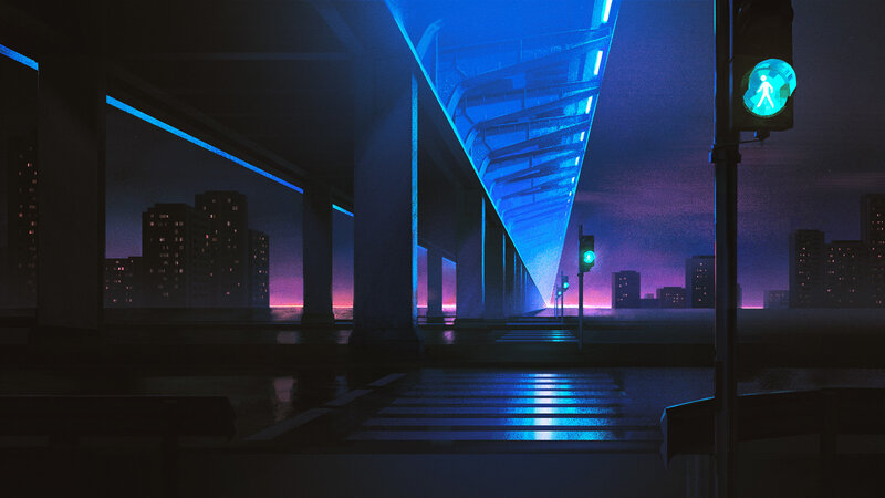 Pedestrian Crossing under Bridge