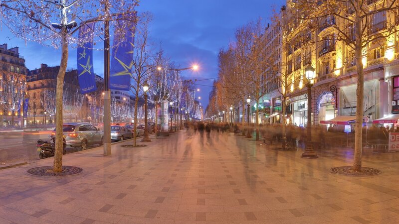 Pedestrian Street at Dusk