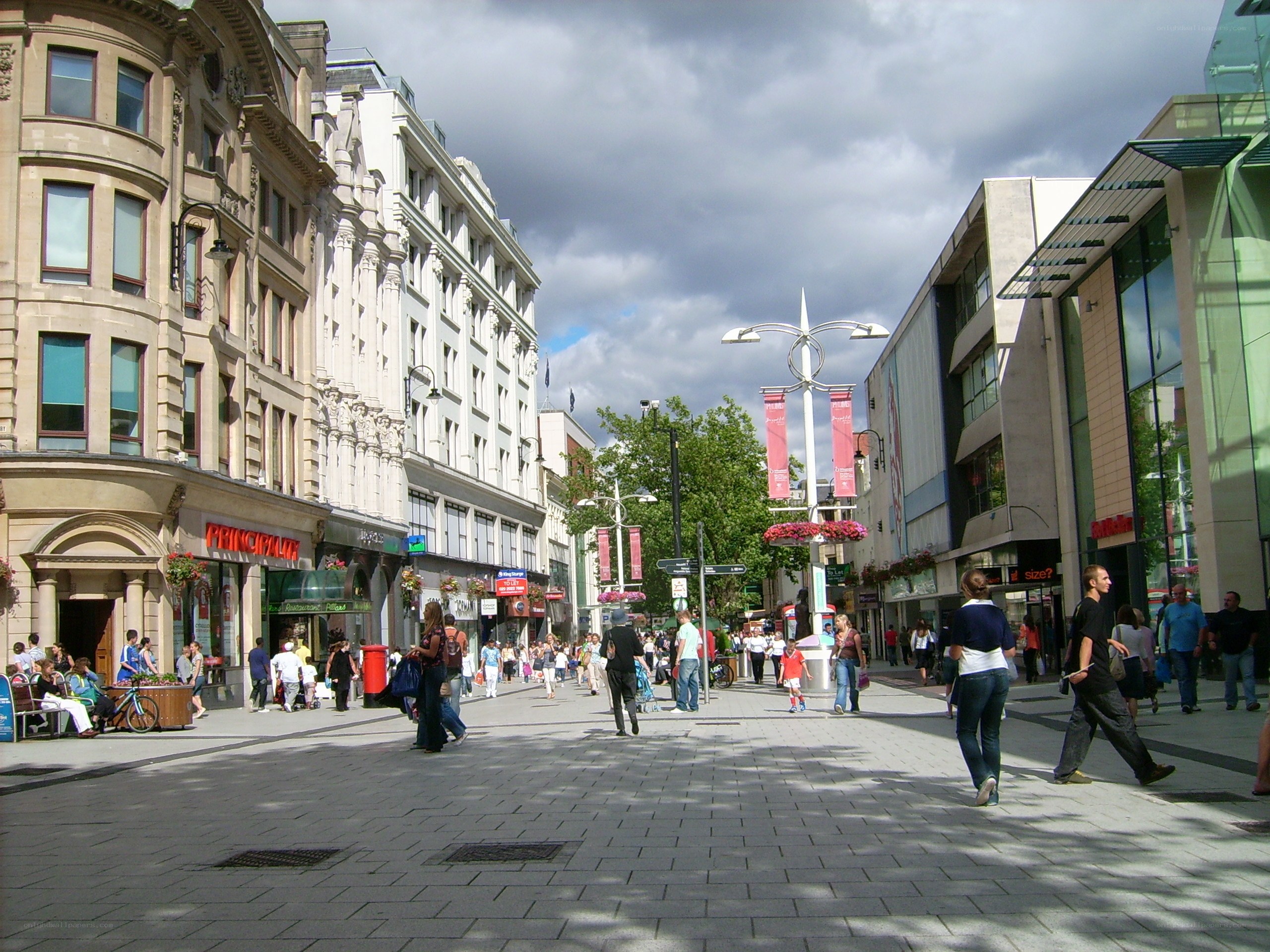 Pedestrian street in a city
