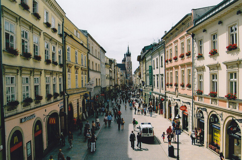 Pedestrian Street with People