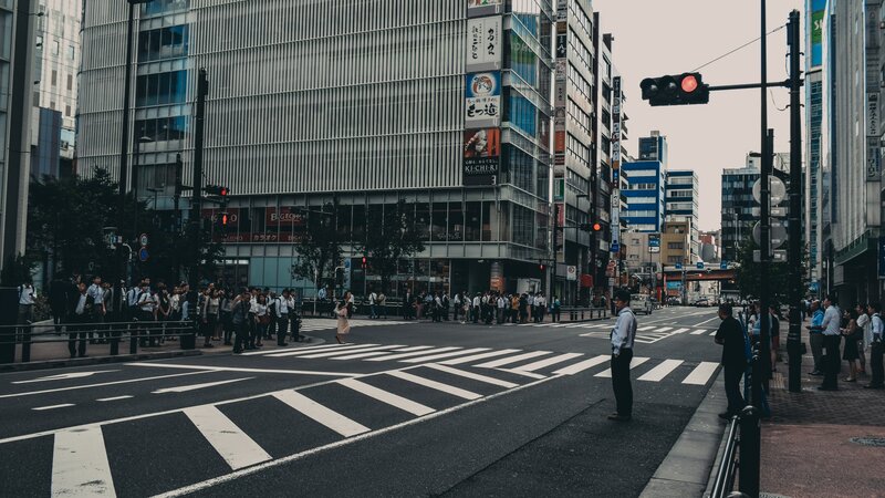 Pedestrians at Crosswalk