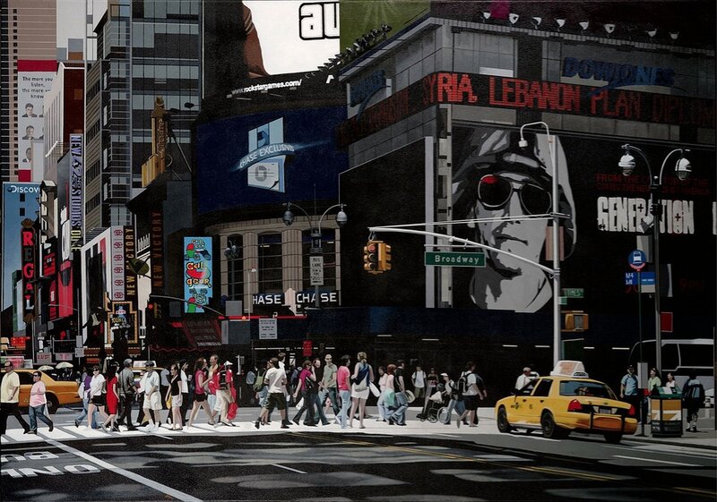 Pedestrians Crossing Street — Black, Busy, Afternoon, Illustration