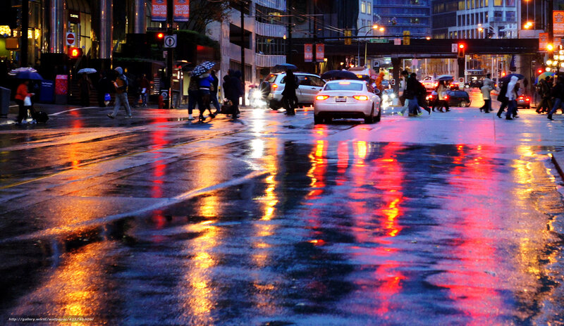 Pedestrians Crossing Street — Red