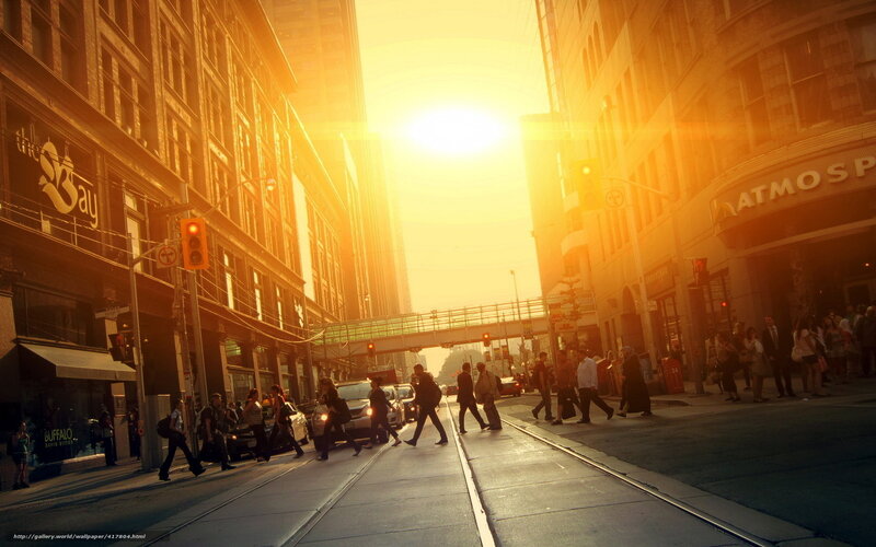 Pedestrians Crossing Street — Yellow