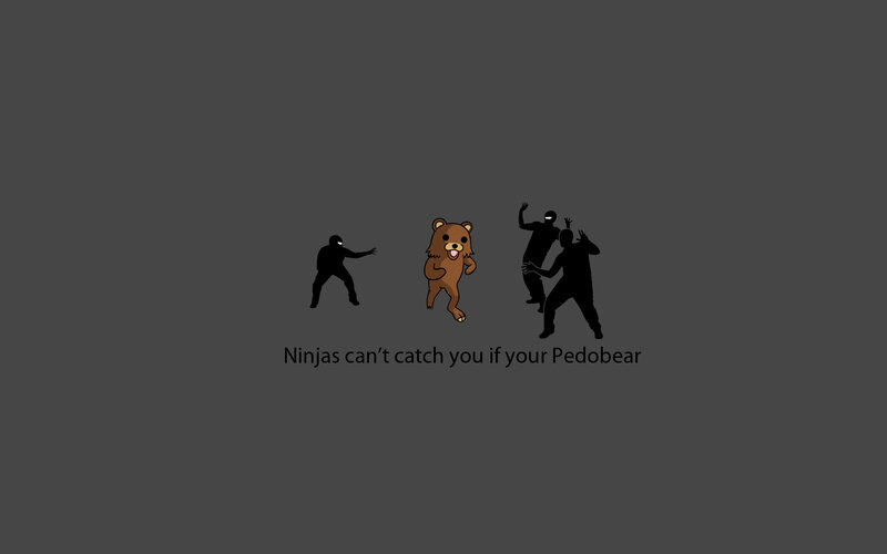 Pedobear and ninjas