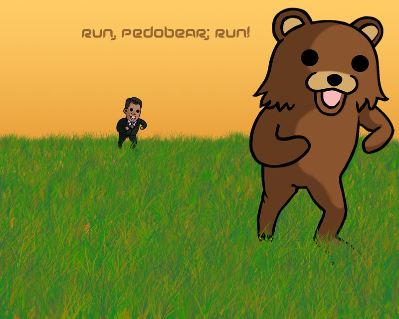 Pedobear running scene
