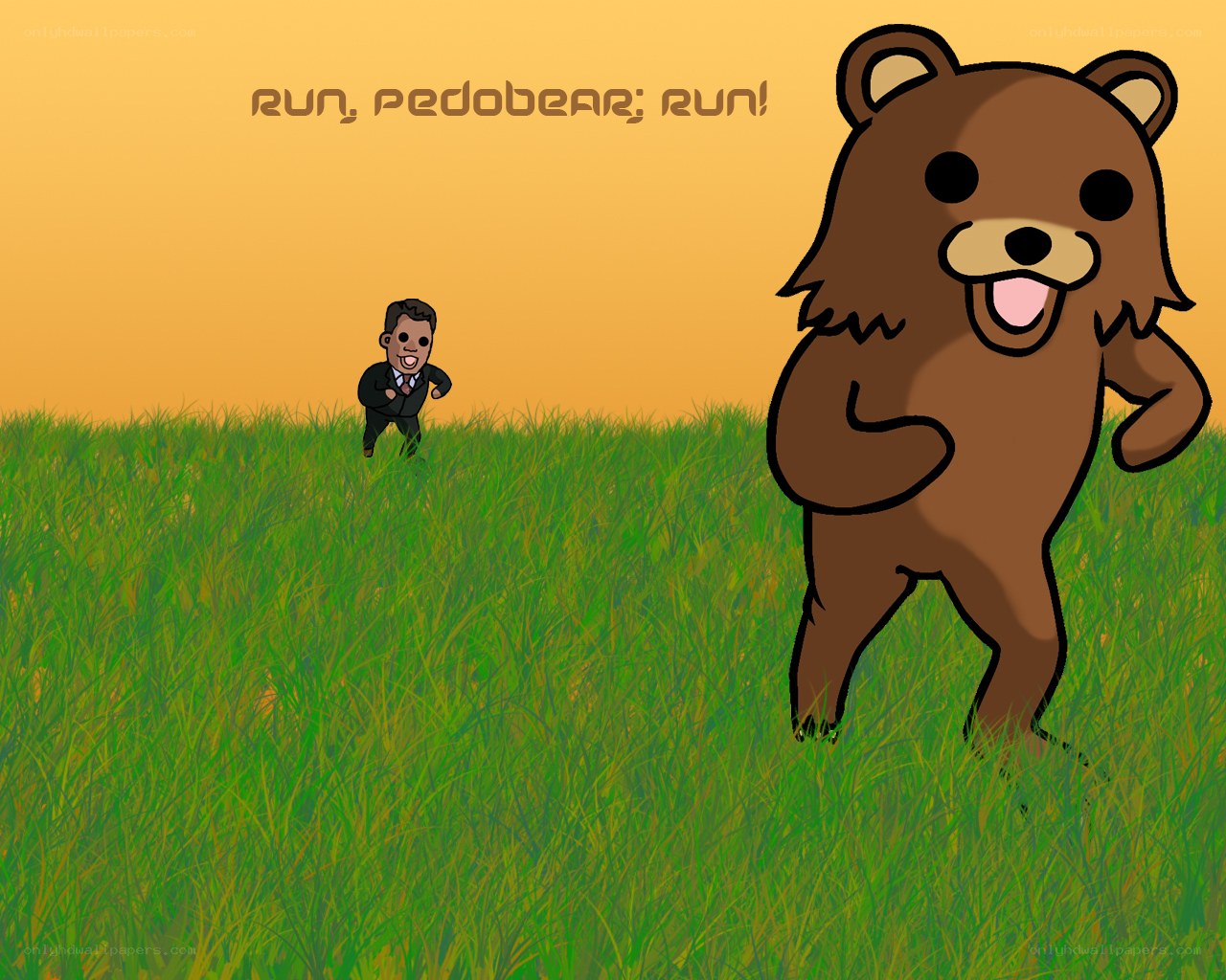 Pedobear running scene