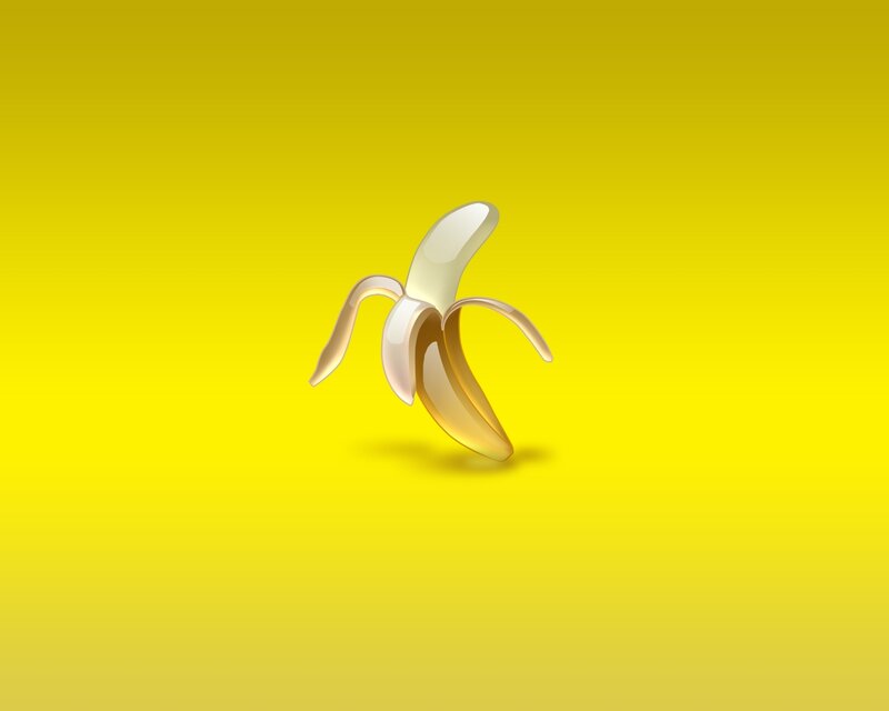 Peeled Banana — Yellow, Minimalist