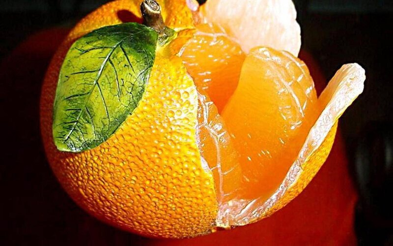 Peeled Orange Fruit — Dramatic