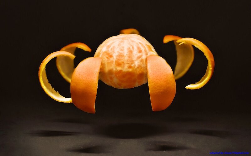 Peeled Orange Fruit