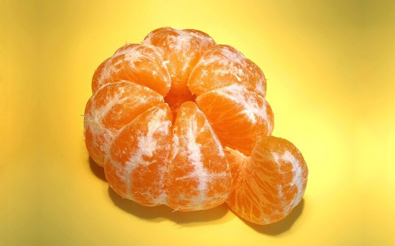Peeled Tangerine Segments