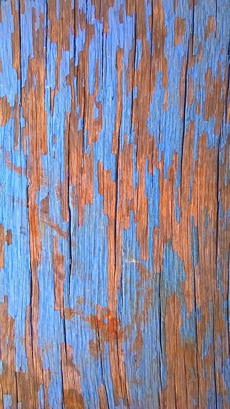 Peeling Blue Paint on Wood — Textured