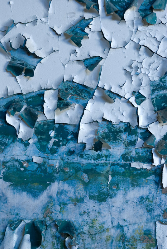 Peeling Blue Paint