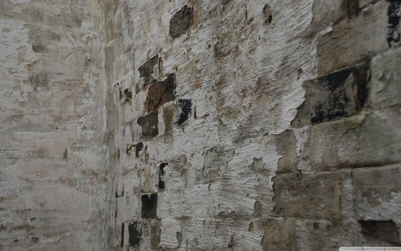 Peeling Paint on Stone Wall