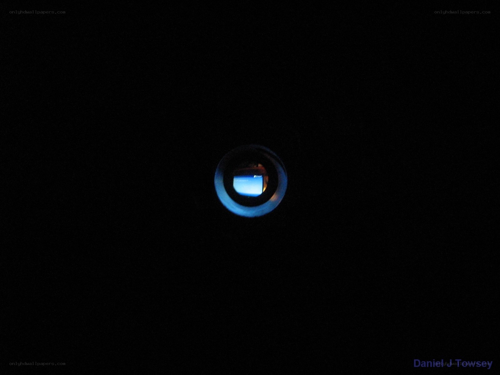 peephole view of a screen