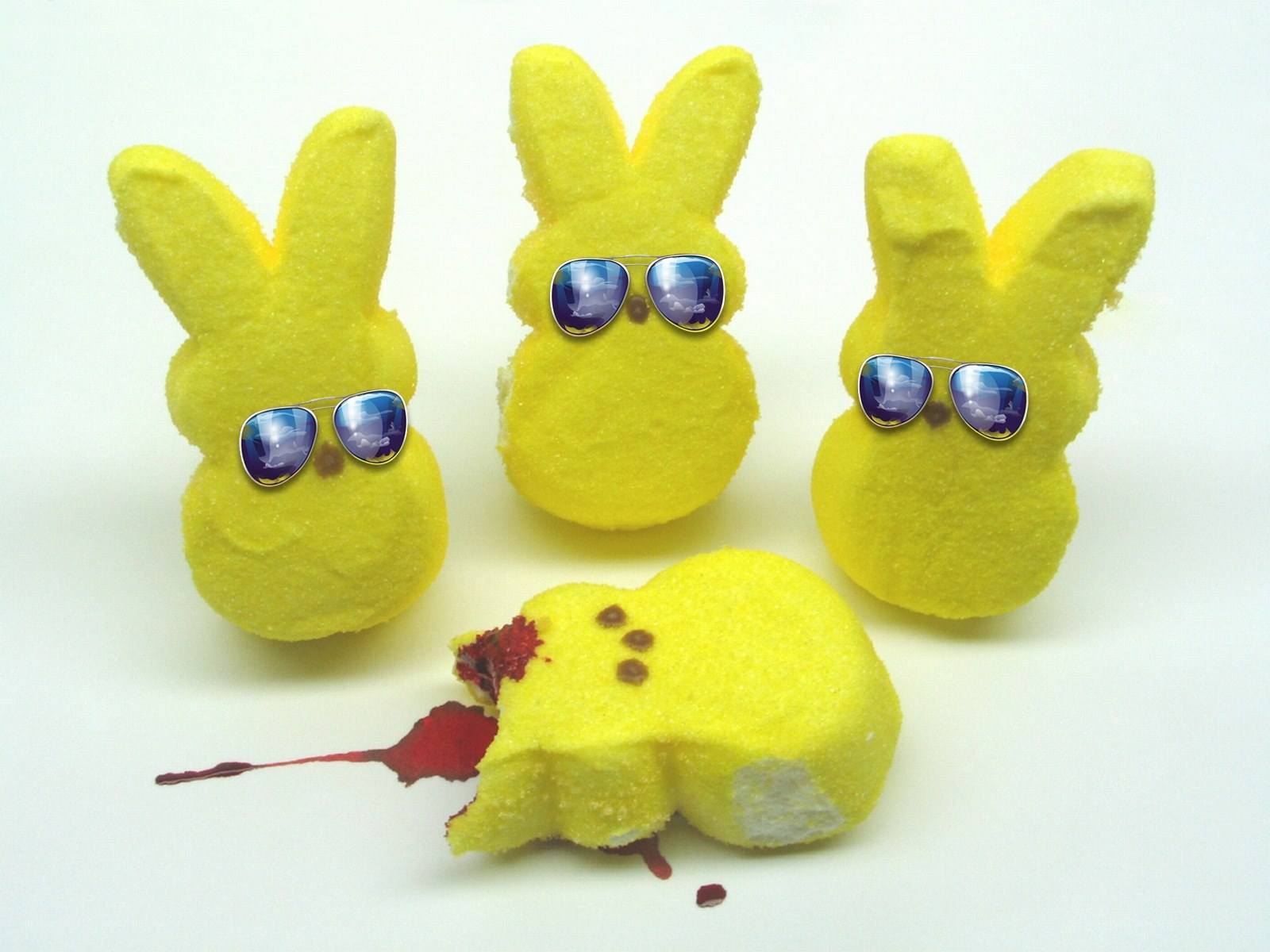 Peeps bunnies with sunglasses