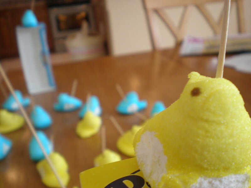 Peeps on sticks