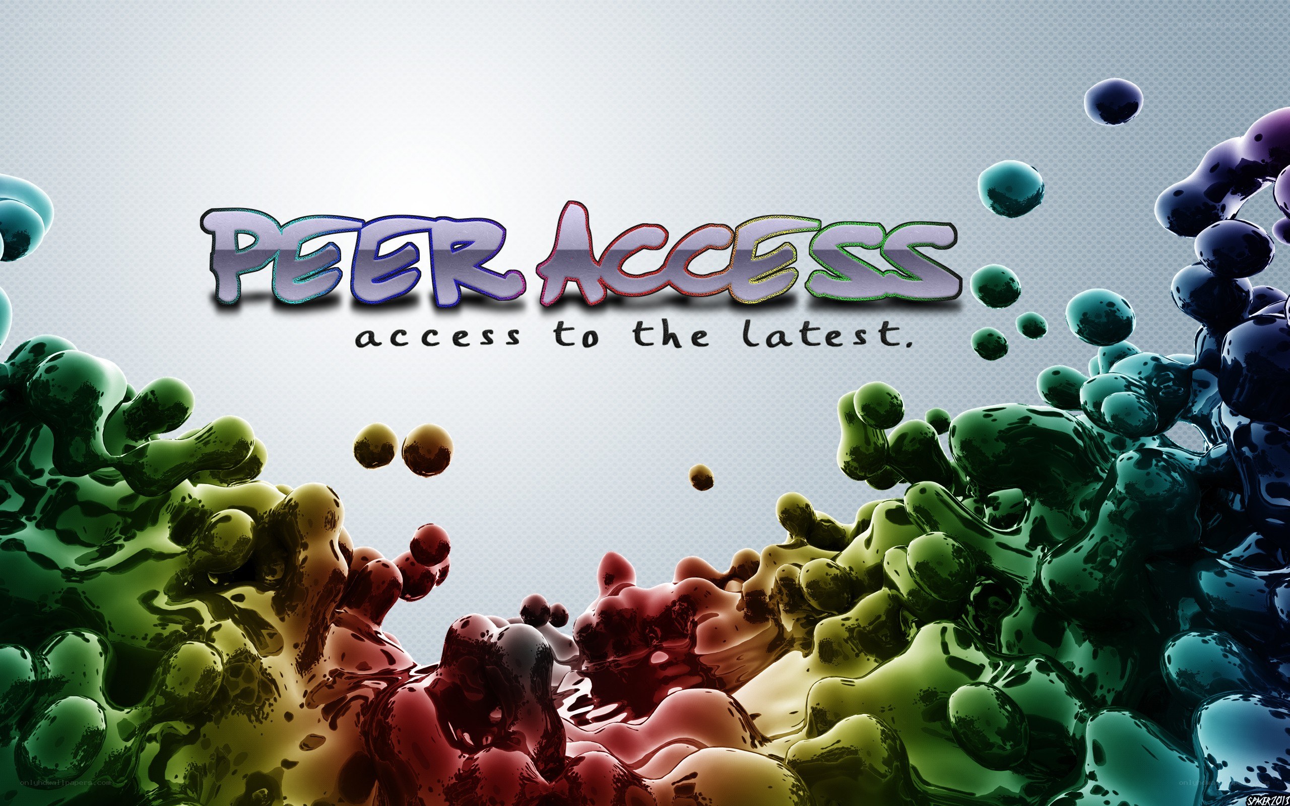 Peer Access logo with colorful liquid