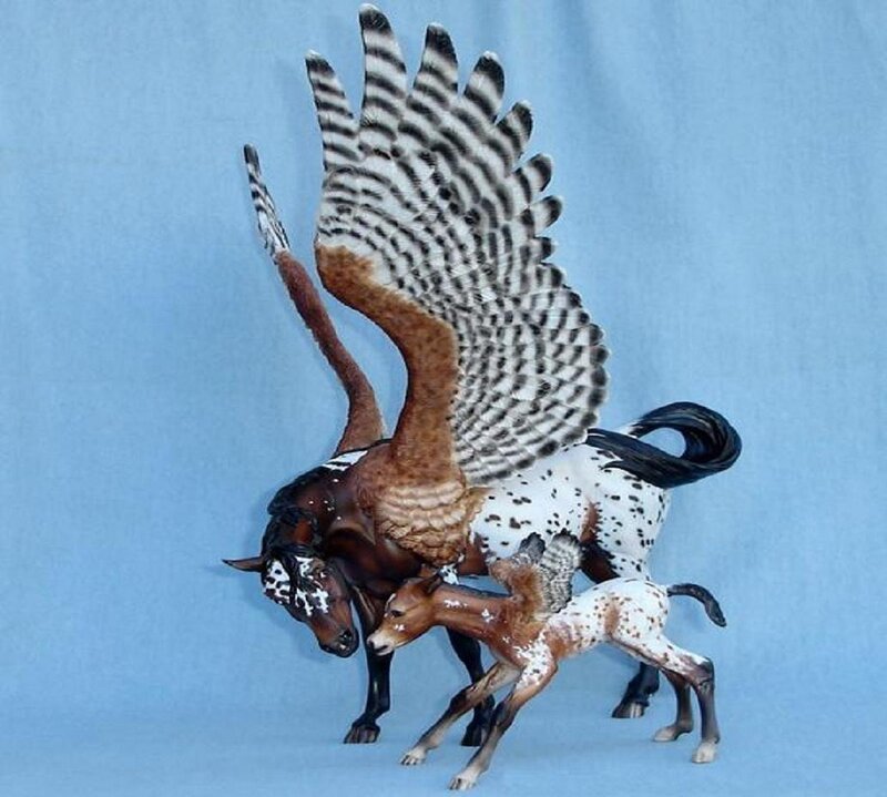 Pegasus and Foal Figurine