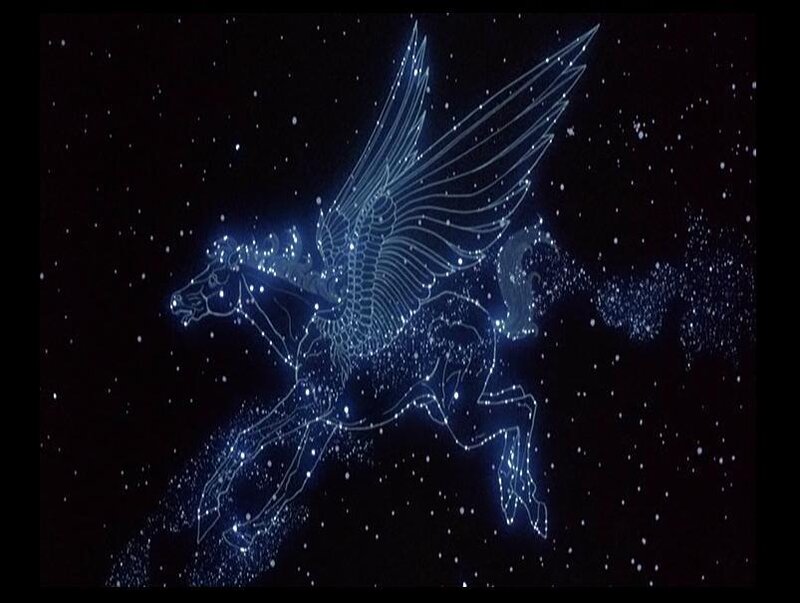 Pegasus constellation in the night sky