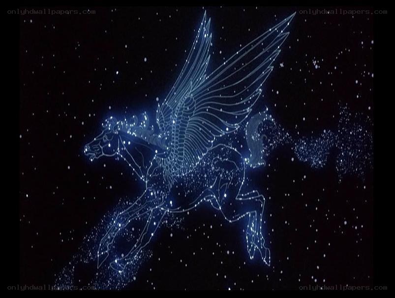 Pegasus constellation in the night sky
