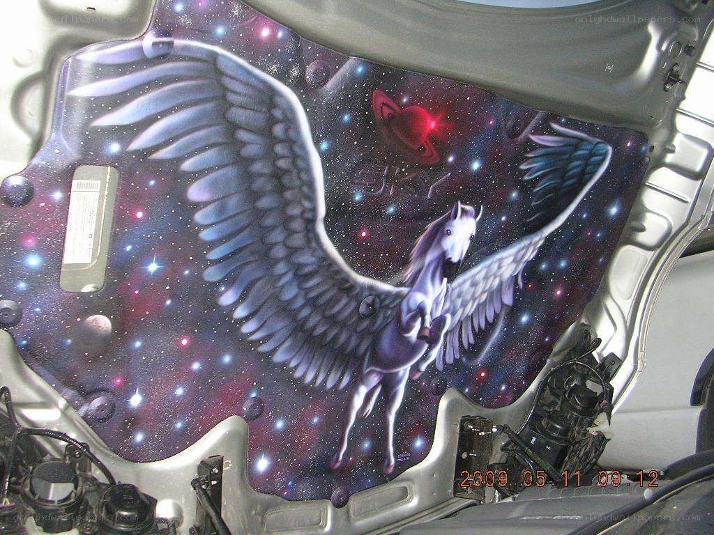 Pegasus in space car art