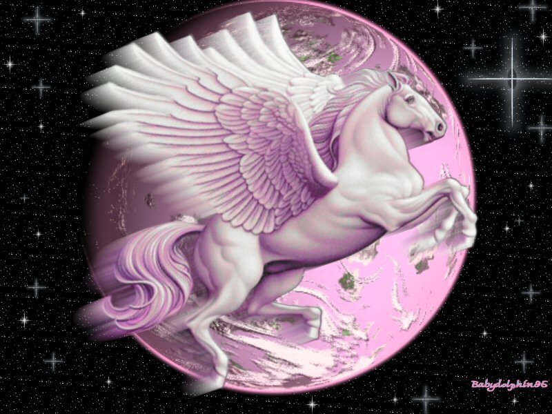 Pegasus on a pink planet