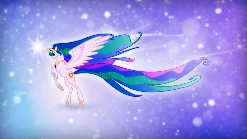 Pegasus Pony with Rainbow Mane — Purple
