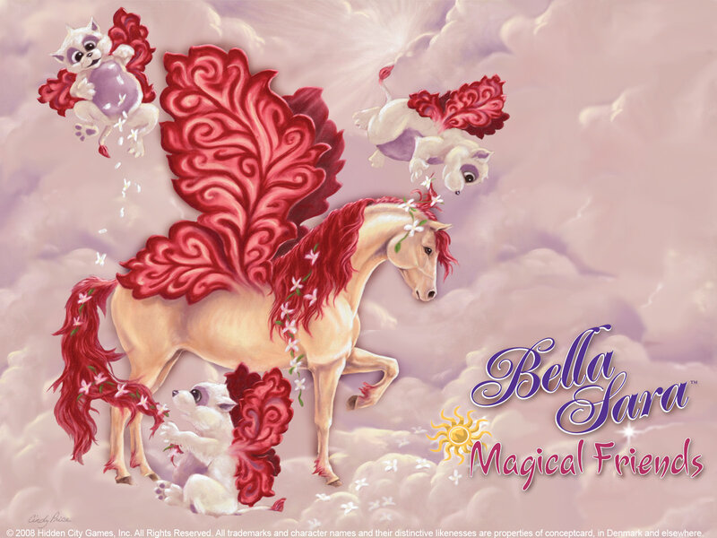 Pegasus with Winged Creatures — Pink