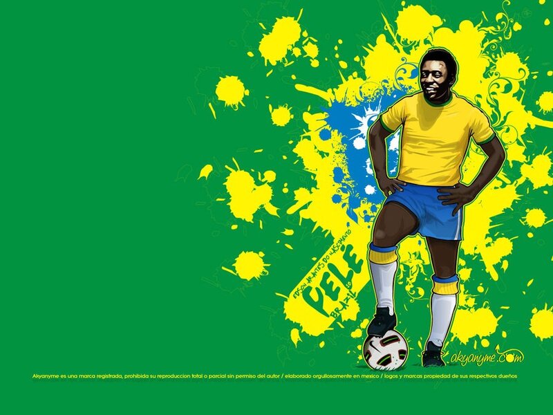 Pelé football player illustration