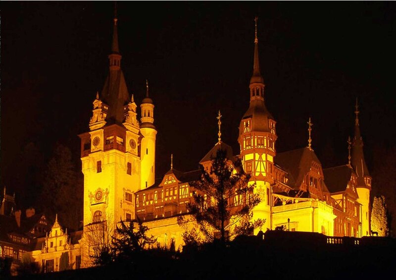 Peleș Castle at Night
