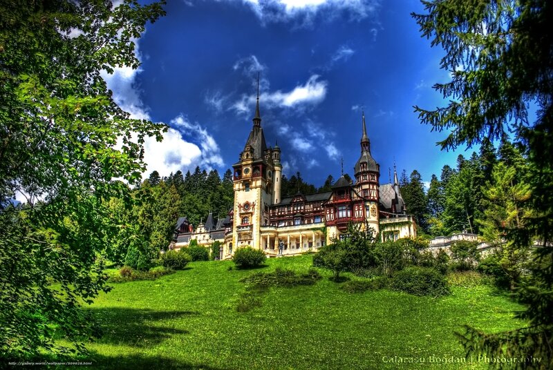 Peleș Castle — Blue, Dramatic, Afternoon