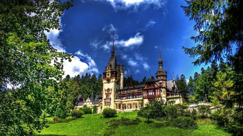 Peleș Castle — Blue, Dramatic