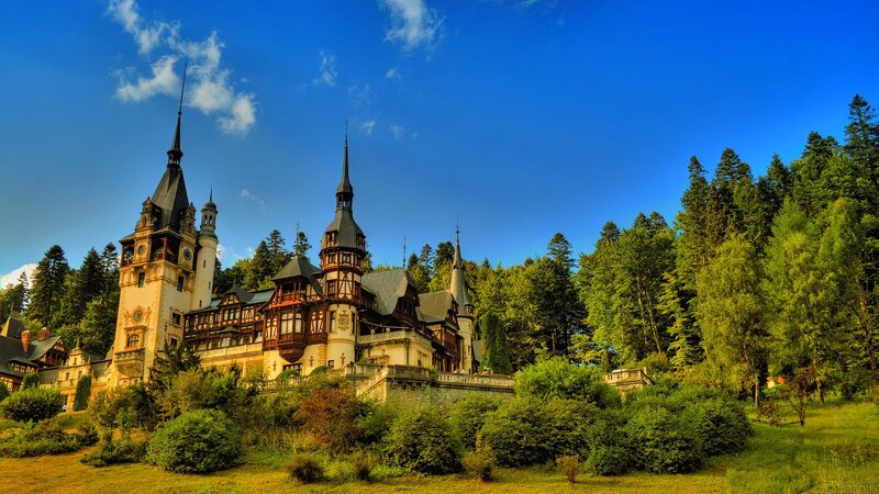 Peleș Castle — Blue, Serene, Afternoon
