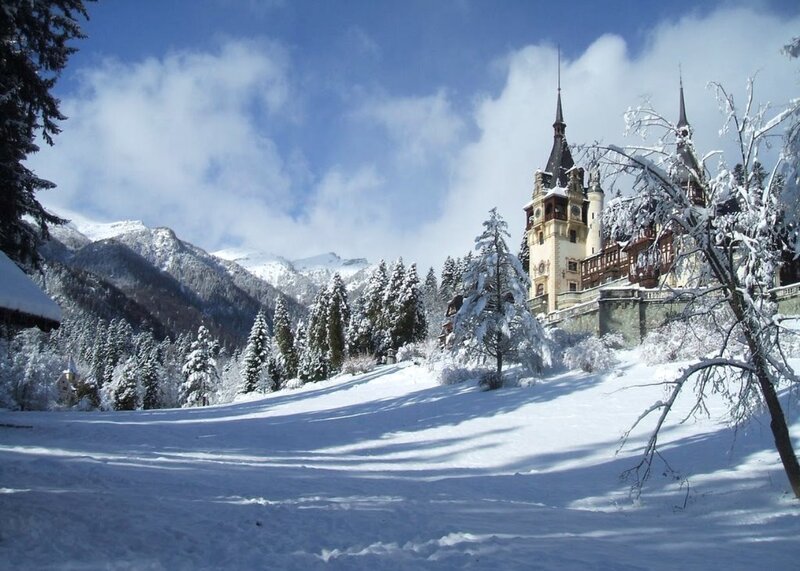 Peleș Castle in Snow