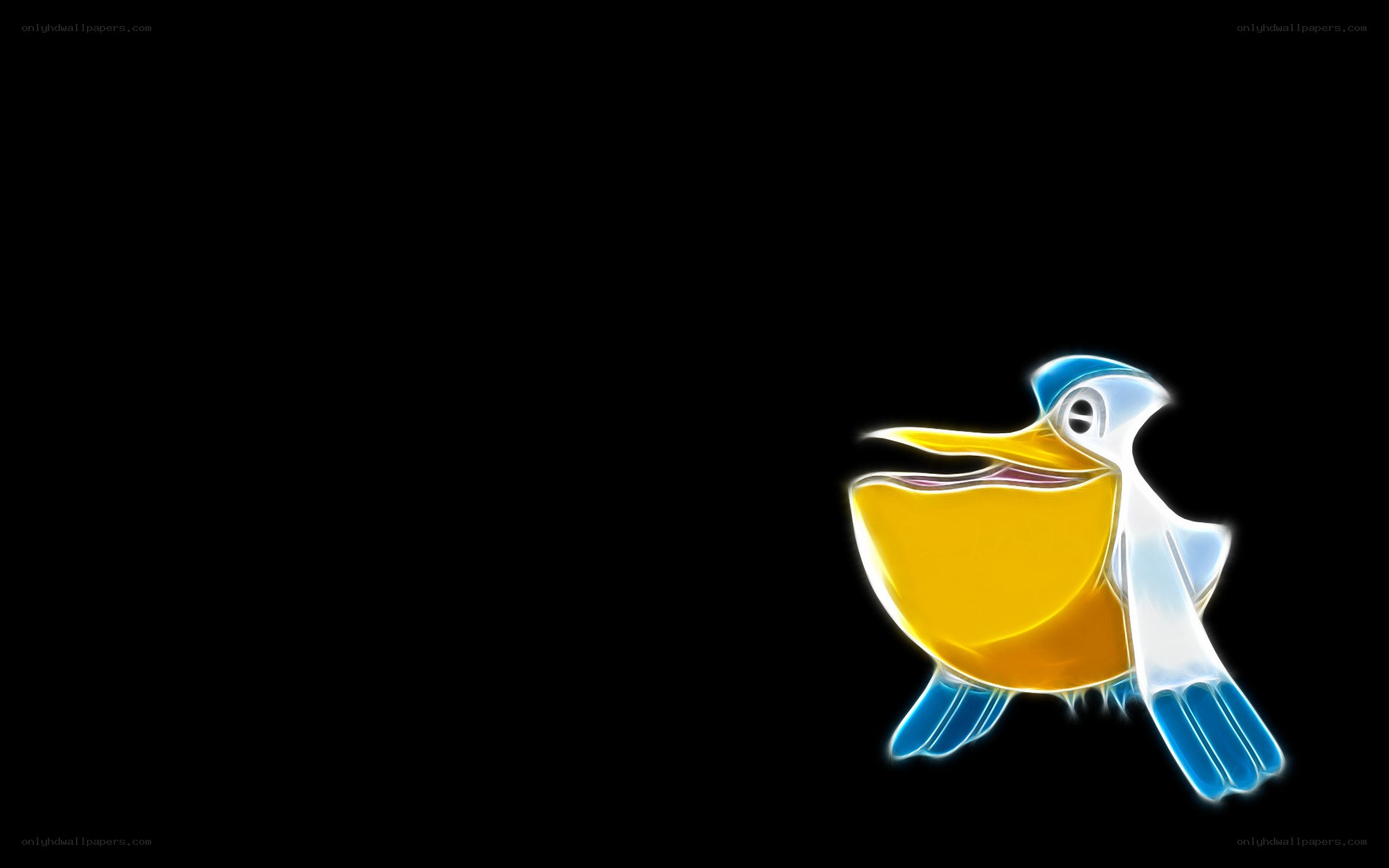 pelican logo on black